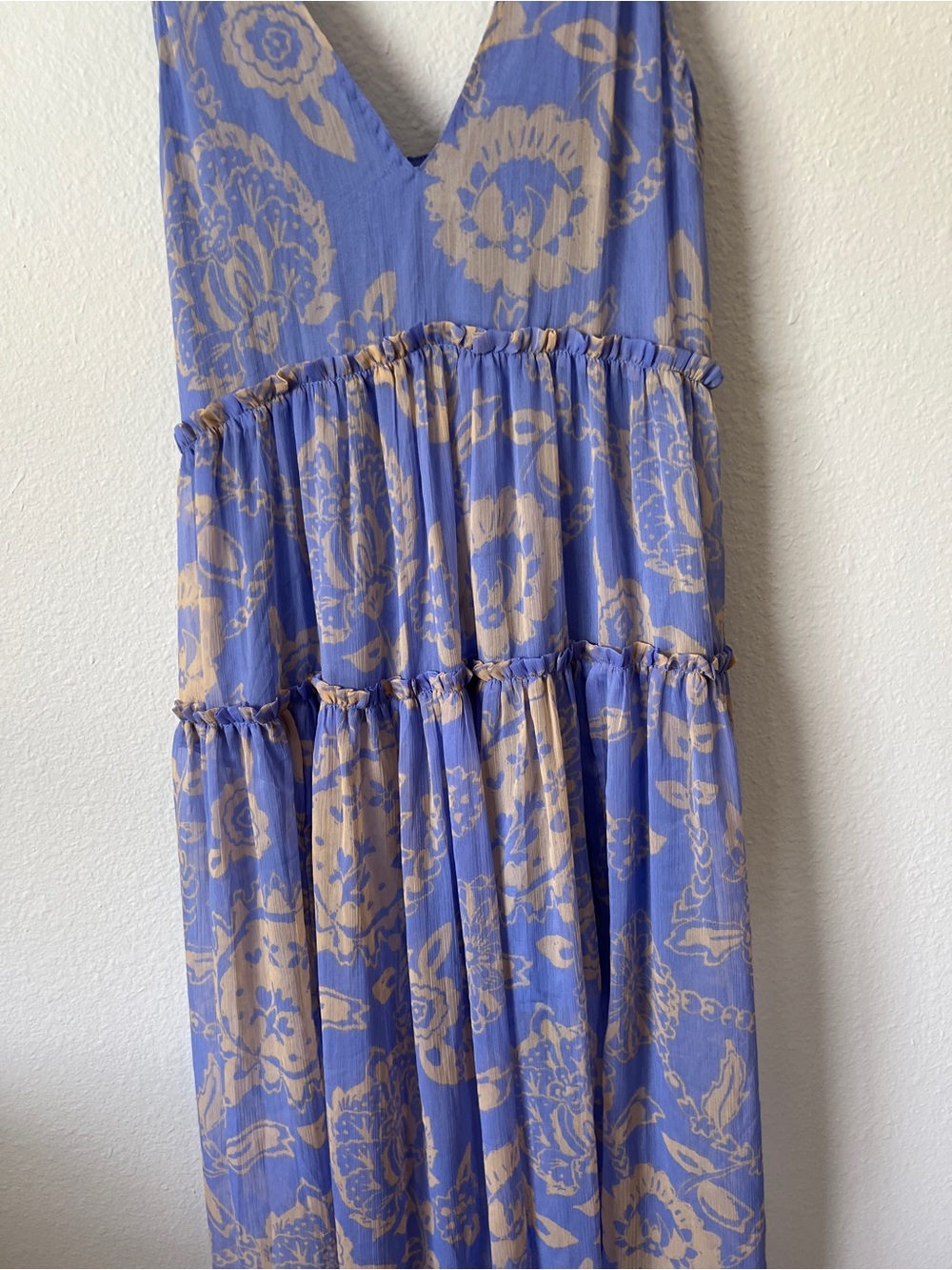 Free People Julianna Maxi Dress Bluebell Combo Floral Sleeveless Flowy Resort. - Picture 4 of 9